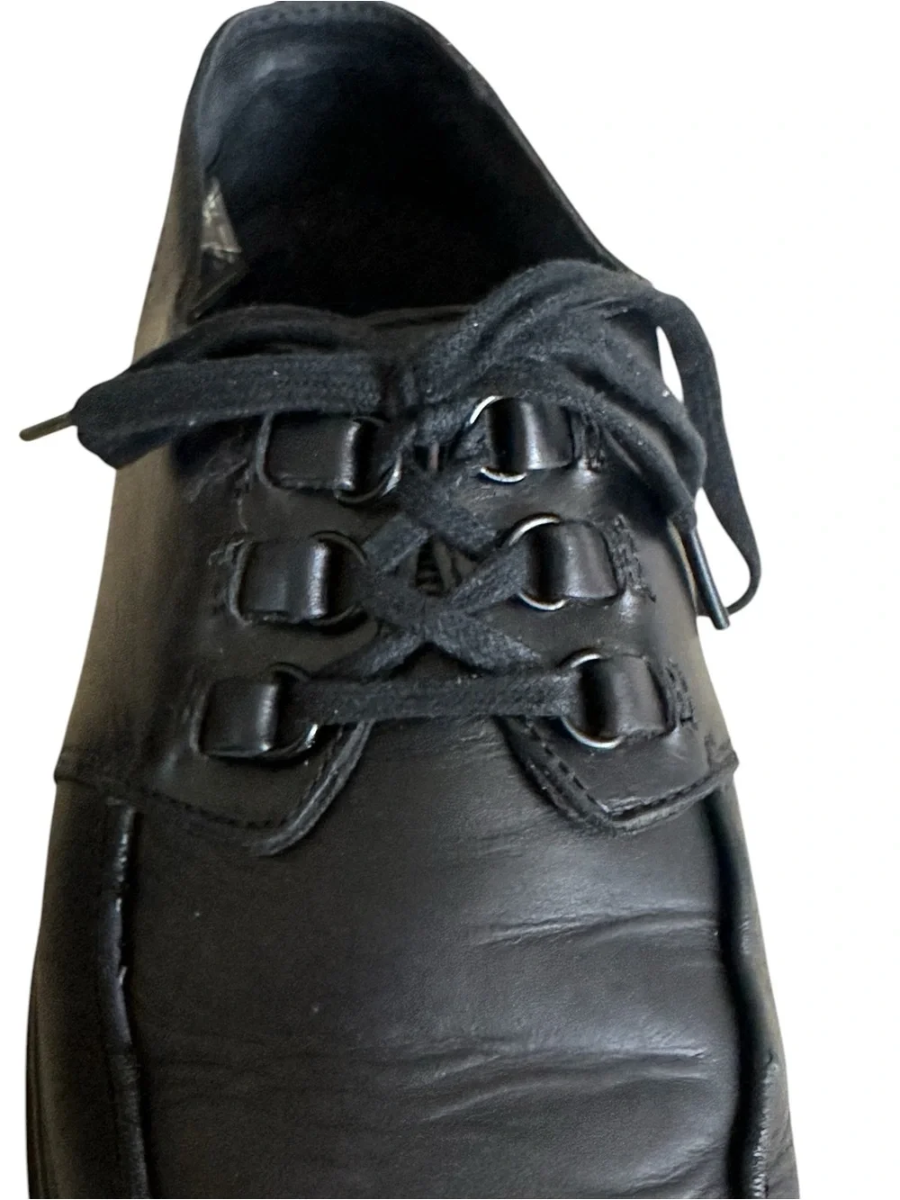 Dr. Martens Walden Leather Derby Creeper Shoes Black Size 10